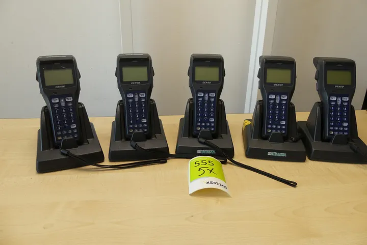 5x Denso Handheld-Scanner mit Ladestation